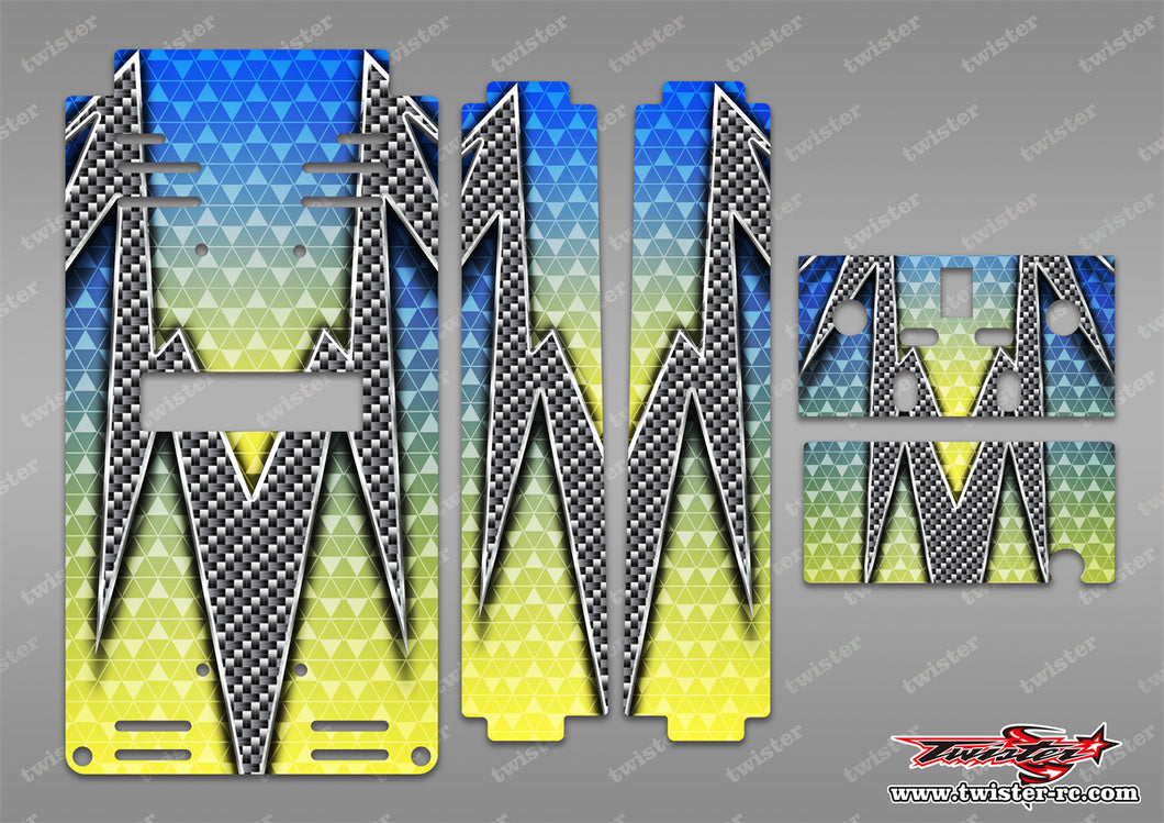 TR-TB-MA3 T-Work's Off Road Starter Box Metallic/Optical White Pattern Wrap ( Type A3 )