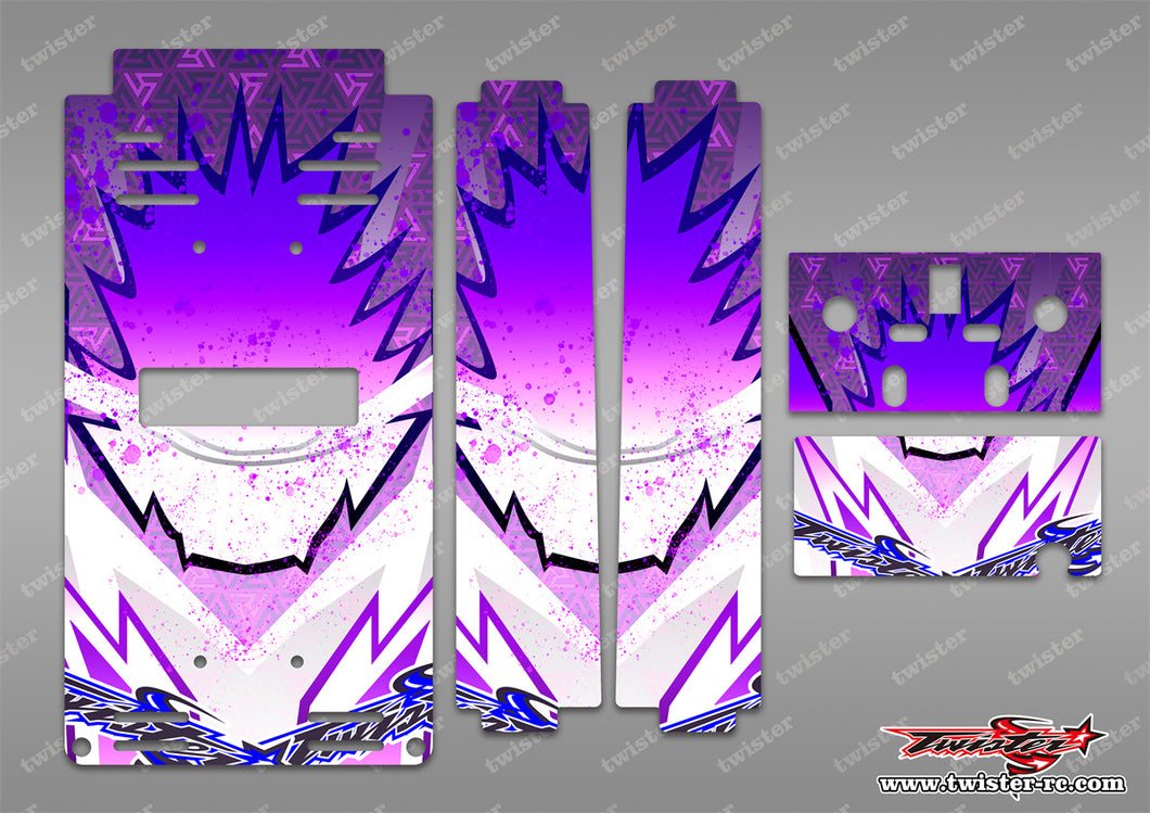 TR-TB-MA6 T-Work's Off Road Starter Box Metallic/Optical White Pattern Wrap( Type A6 )4 Colors