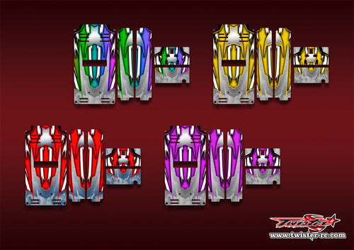 TR-TB-MA8 T-Work's Off Road Starter Box Metallic/Optical White Pattern Wrap ( Type A8 ) 4colors
