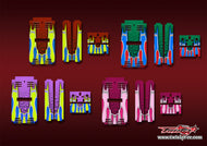 TR-TBV2-MA10 T-Work's Off Road Starter Box V2 Metallochrome Wave Pattern Wrap ( Type A10 ) 4 Colors