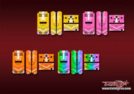 TR-TBV2-MA11 T-Work's Off Road Starter Box V2 Metallochrome Wave  Pattern Wrap ( Type A11 ) 4 Colors
