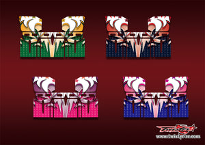 TR-TSAW-MA13   T-Work's 1/8 "Sprint" Airflow Buggy Wing Metallic/Optical White Pattern Wrap ( Type A13 )4 Colors