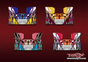 TR-TSAW-MA14   T-Work's 1/8 "Sprint" Airflow Buggy Wing Metallic/Optical White Pattern Wrap ( Type A14 )4 Colors