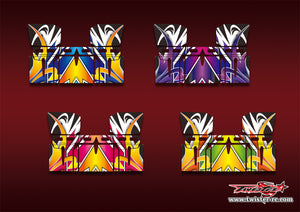 TR-TSAW-MA15   T-Work's 1/8 "Sprint" Airflow Buggy Wing Metallic/Optical White Pattern Wrap ( Type A15)4 Colors
