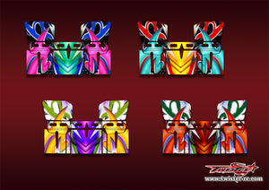 TR-TSAW-MA20   T-Work's 1/8 "Sprint" Airflow Buggy Wing Metallic/Optical White Pattern Wrap ( Type A20 ) 4 colors