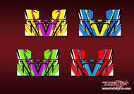 TR-TSAW-MA23   T-Work's 1/8 "Sprint" Airflow Buggy Wing Metallic/Optical White Pattern Wrap ( Type A23 ) 4 Colors