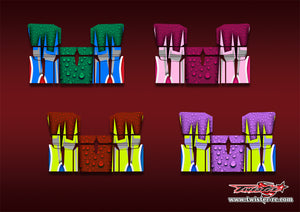 TR-TSBW-MA10   T-Work's 1/8 "Sprint" Buggy Wing Metallic/Optical White Pattern Wrap ( Type A10 )  4 Colors