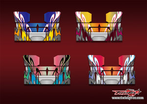 TR-TSBW-MA14   T-Work's 1/8 "Sprint" Buggy Wing Metallic/Optical White Pattern Wrap ( Type A14 )4 Colors