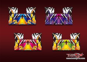 TR-TSBW-MA15   T-Work's 1/8 "Sprint" Buggy Wing Metallic/Optical White Pattern Wrap ( Type A15)4 Colors