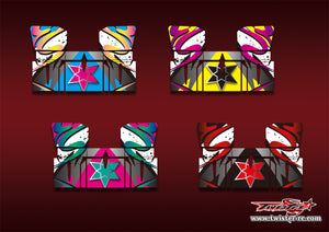 TR-TSBW-MA16   T-Work's 1/8 "Sprint" Buggy Wing Metallic/Optical White Pattern Wrap ( Type A16)4 Colors