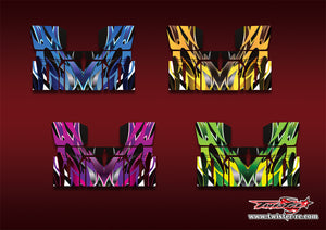 TR-TSBW-MA2   T-Work's 1/8 "Sprint" Buggy Wing Metallic/Optical White Pattern Wrap ( Type A2 ) 4 colors