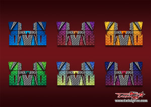 TR-TSBW-MA3    T-Work's 1/8 "Sprint" Buggy Wing Metallic/Optical White Pattern Wrap ( Type A3 ) 6 colors