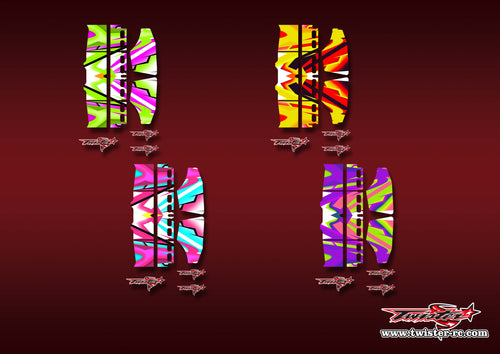 TR-TW-MA22    T-WORK'S Airflow Buggy Wing Metallic/Optical White Pattern Wrap ( Type A22 ) 4 Colors