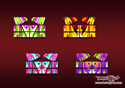 TR-X8W-MA22  Xray XB8 Wing Metallic/Optical White Pattern Wrap ( Type A22 ) 4 Colors