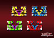 TR-X8W-MA23  Xray XB8 Wing Metallic/Optical White Pattern Wrap ( Type A23 ) 4 Colors