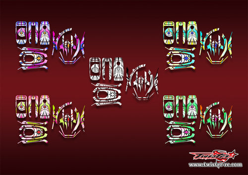 TR-X9-MA21   WFLY X9 Metallic/Optical White Pattern Wrap ( Type A21 ) 5 Colors