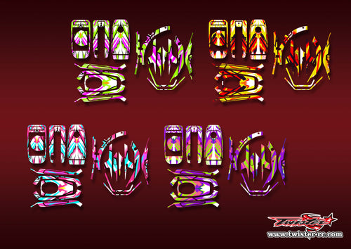 TR-X9-MA22   WFLY X9 Metallic/Optical White Pattern Wrap ( Type A22 ) 4 Colors
