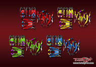TR-X9-MA23   WFLY X9 Metallic/Optical White Pattern Wrap ( Type A23 ) 4 Colors