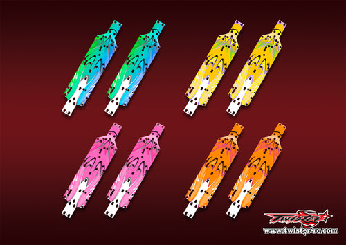 TR-XB4'25CP-MA11    Xray XB4'25 Chassis Protector Metallic/Optical White Pattern Wrap 2pcs.( Type A11 )4 Colors