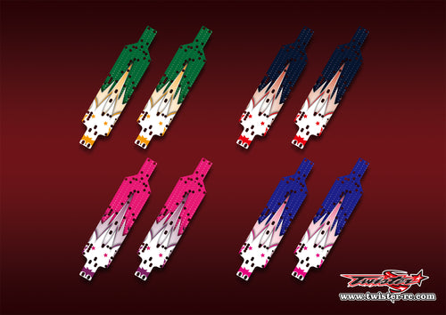 TR-XB4'25CP-MA13   Xray XB4'25 Chassis Protector Metallic/Optical White Pattern Wrap 2pcs.( Type A13 )4 Colors