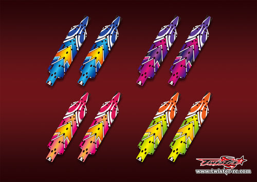 TR-XB4'25CP-MA15    Xray XB4'25 Chassis Protector Metallic/Optical White Pattern Wrap 2pcs.( Type A15)4 Colors