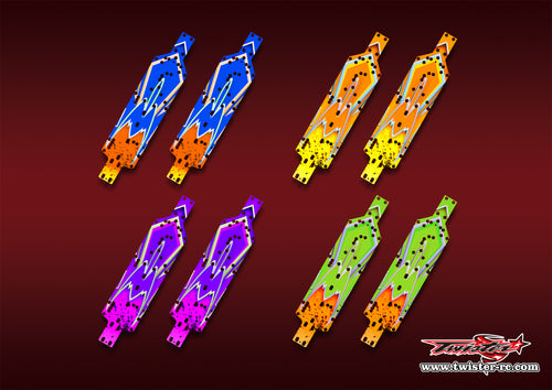 TR-XB4'25CP-MA18    Xray XB4'25 Chassis Protector Metallic/Optical White Pattern Wrap 2pcs.( Type A18 ) 4 Colors