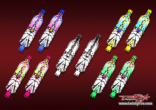 TR-XB4'25CP-MA21    Xray XB4'25 Chassis Protector Metallic/Optical White Pattern Wrap 2pcs.( Type A21 ) 5 Colors