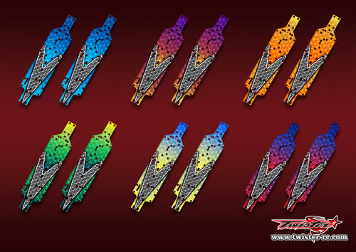 TR-XB4'25CP-MA3   Xray XB4'25 Chassis Protector Metallic/Optical White Pattern Wrap 2pcs.( Type A3 ) 6 Colors