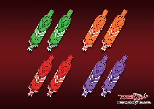 TR-XB4'25CP-MA5   Xray XB4'25 Chassis Protector Metallic/Optical White Pattern Wrap 2pcs.( Type A5 ) 4 Colors