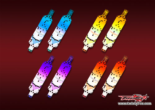 TR-XB4'25CP-MA6   Xray XB4'25 Chassis Protector Metallic/Optical White Pattern Wrap 2pcs.( Type A6 )4 Colors