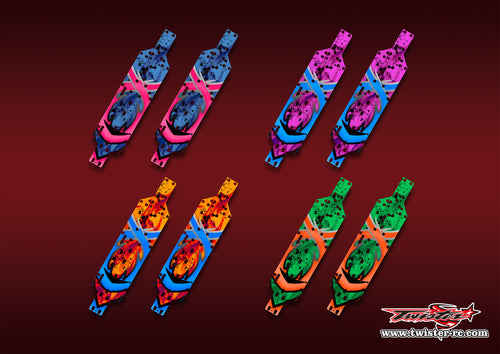 TR-XB4'25CP-MA7   Xray XB4'25 Chassis Protector Metallic/Optical White Pattern Wrap 2pcs.( Type A7 )4 Colors