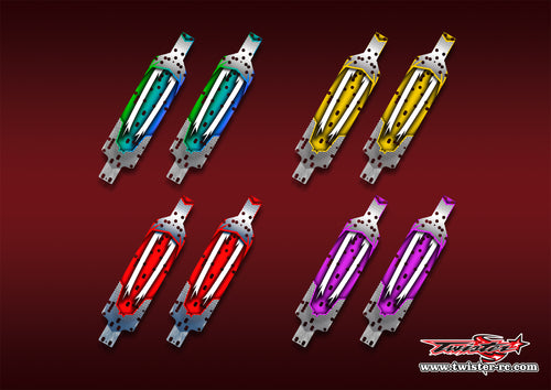 TR-XB4'25CP-MA8    Xray XB4'25 Chassis Protector Metallic/Optical White Pattern Wrap 2pcs.( Type A8 ) 4 colors