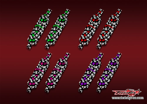 TR-XB4'25CP-MT1    Xray XB4'25 Chassis Protector Optical White Pattern Wrap 2pcs.( Type MT1 )4 Colors