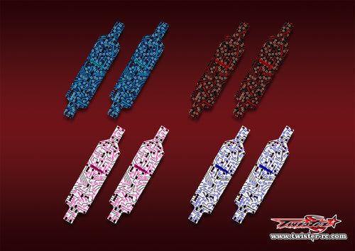 TR-XB4'25CP-MT4   Xray XB4'25 Chassis Protector Optical White Pattern Wrap 2pcs.( Type MT4 ) 4 Colors