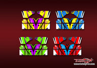 TR-XB823W-MA23   Xray XB8 2023 Wing Metallic/Optical White Pattern Wrap ( Type A23 ) 4 Colors