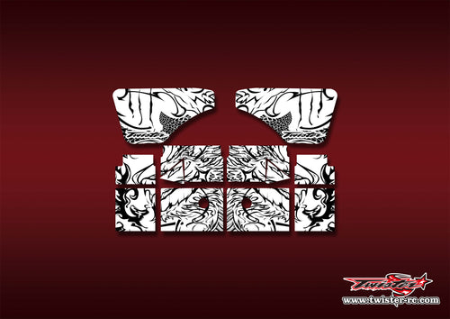 TR-XB823W-MT7    Xray XB8 2023 Wing Pattern Wrap ( Type MT7 )