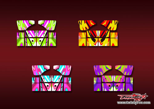 TR-XB8W-MA22    Xray XB8 2022 Wing Metallic/Optical White Pattern Wrap ( Type A22 ) 4 Colors