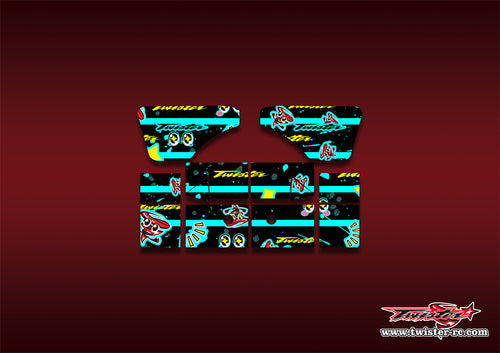 TR-XB8W-MT6   Xray XB8 2022 Wing Pattern Wrap ( Type MT6 )