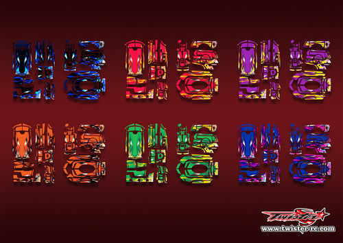 TR-MTR-MA1   Sanwa MT-R Metallic/Optical White Pattern Wrap ( Type A1 )  6 Colors