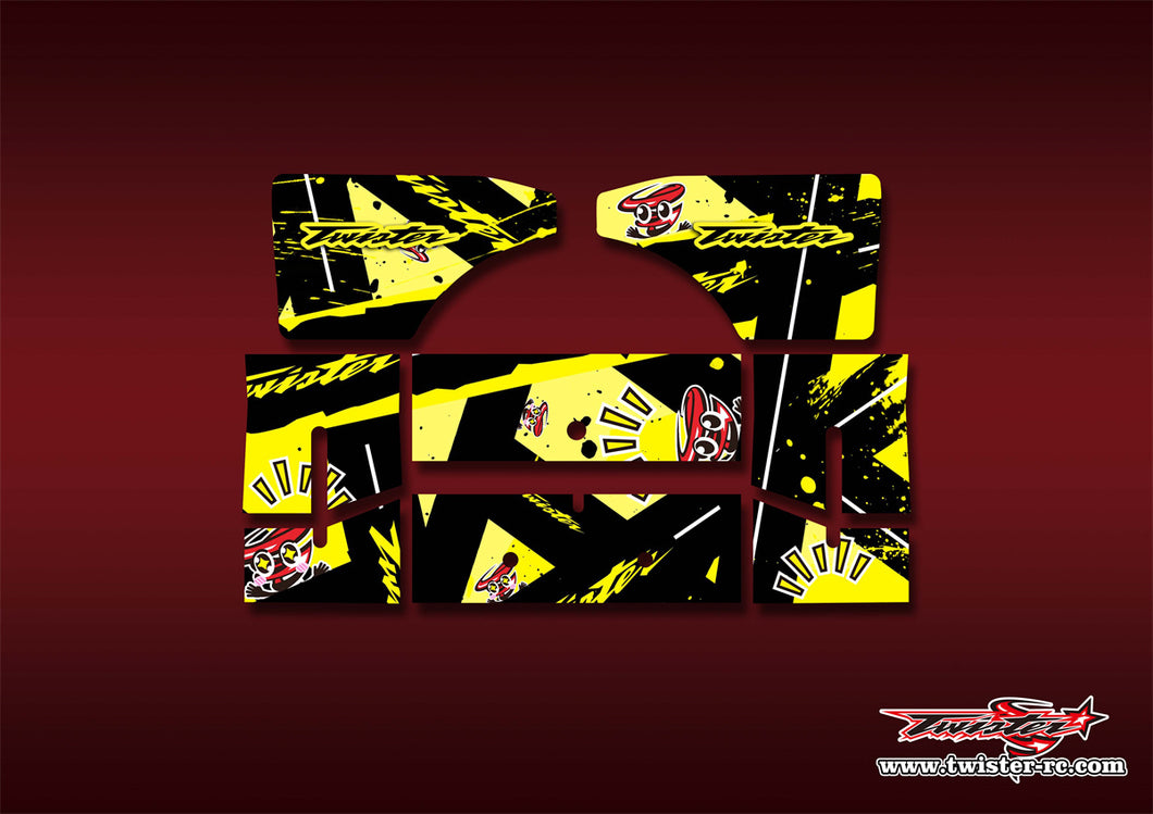 TR-RC8B4W-MT5   Team Associated RC8 B4 Wing Pattern Wrap ( Type MT5 )