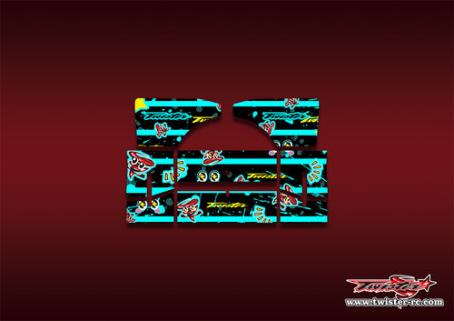 TR-RC8B4W-MT6   Team Associated RC8 B4 Wing Pattern Wrap ( Type MT6 )