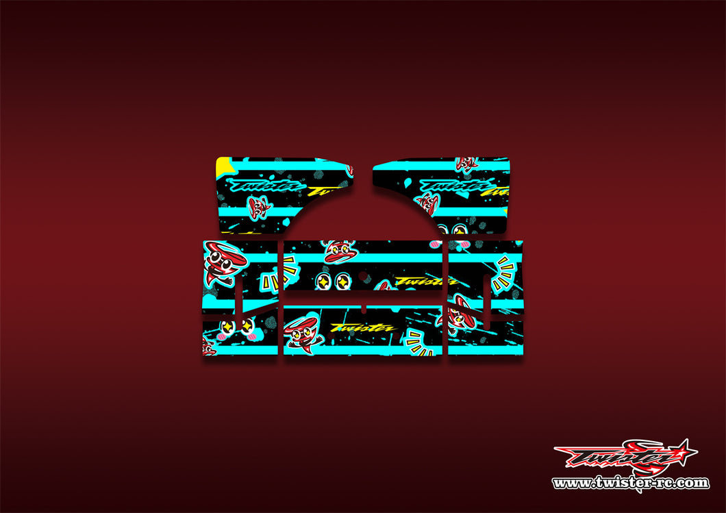 TR-RC8B4W-MT6   Team Associated RC8 B4 Wing Pattern Wrap ( Type MT6 )