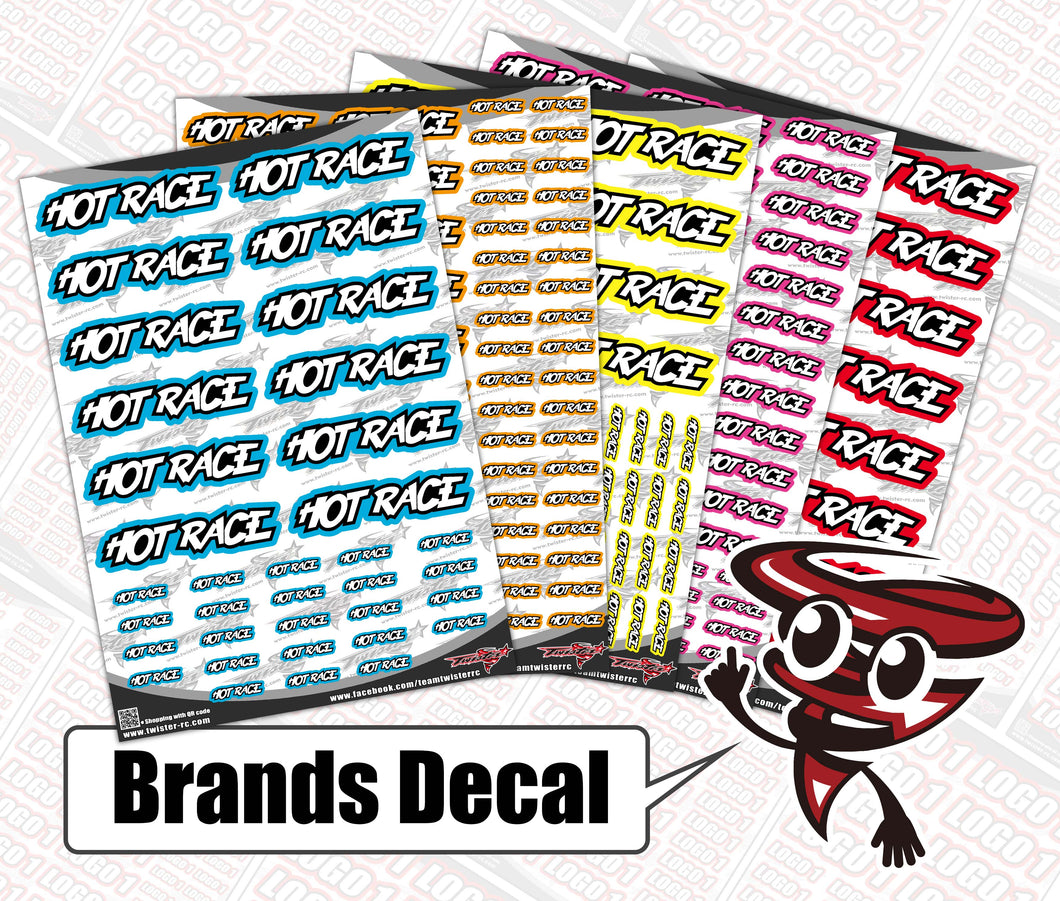 HOT RACE  Brands Decal