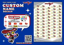 Custom Name Decals with Flag