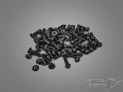 TR-ALSU-RX10S-BK 7075-T6 Black Screw set(UFO Head)(For DESTINY RX-10S)