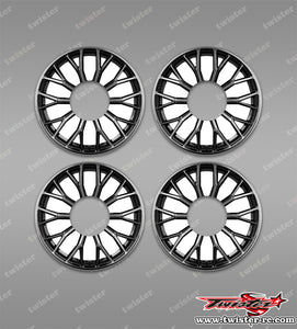 TR-18T 1/8 Truggy Rims Pattern Sticker 4pcs.