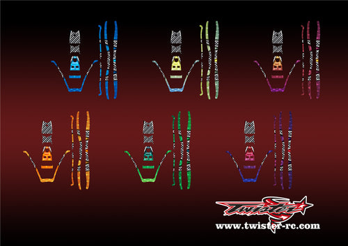 TR-380-MA3 Sky RC ITP380 Metallic/Optical White Pattern Wrap ( Type A3 ) 6 colors