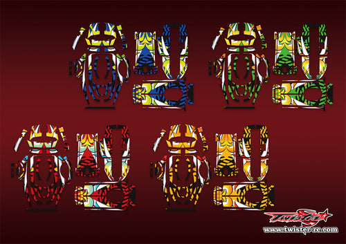 TR-4PM-MA17 Futaba 4PM Metallic/Optical White Pattern Radio Wrap ( Type A17)4 Colors