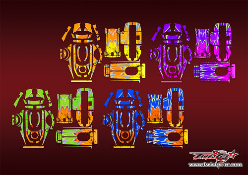 TR-4PM-MA18 Futaba 4PM Metallic/Optical White Pattern Radio Wrap ( Type A18 )4 Colors