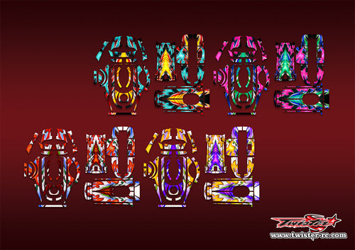 TR-4PM-MA20   Futaba 4PM Metallochrome/Optical white Wave Pattern Radio Wrap ( Type A20 ) 4 colors
